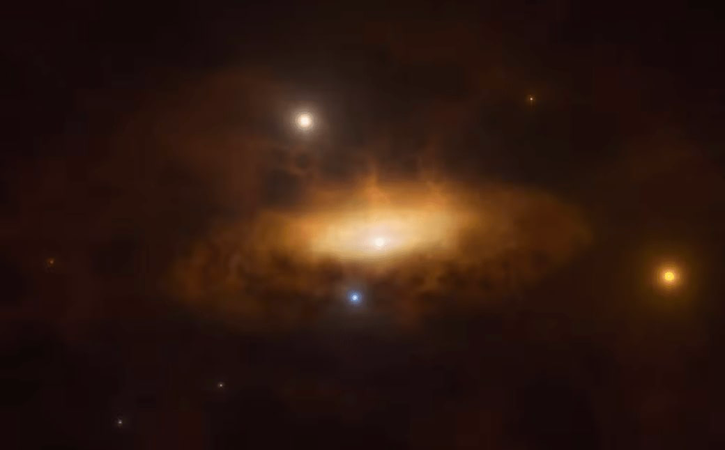 سیاهچاله‌ای با جرم یک میلیون برابر خورشید، در کهکشانی دور بیدار شد