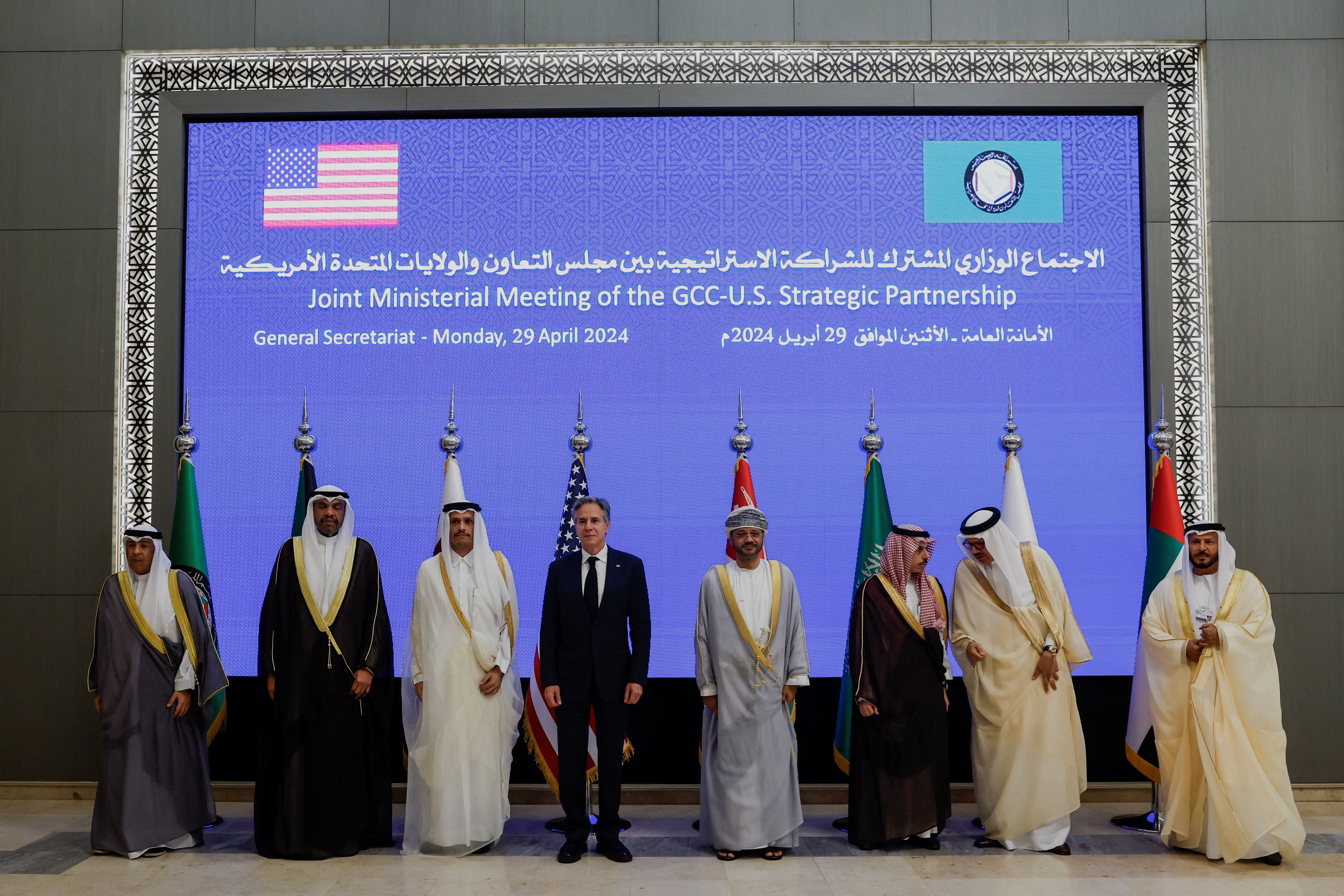 دیدار آنتونی بلینکن با وزیران خارجه کشورهای شورای همکاری خلیج فارس، ریاض، ۱۰ اردیبهشت