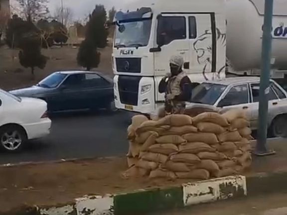 Entrenched armed forces and traffic stops are placed all over the city of Zahedan