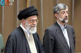 Haddad Adel with Supreme Leader Ali Khamenei. Undated
