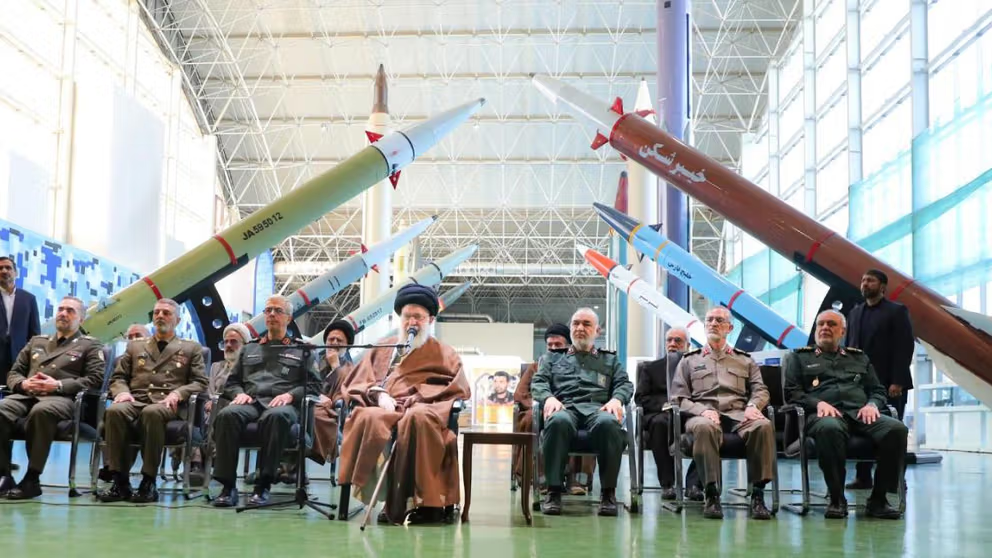 Iran's Supreme Leader Ali Khamenei and Iranian military commanders (Undated)