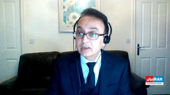 Javaid Rehman during an interview with Iran International in December 2022
