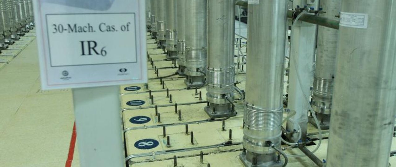 IR-6 uranium enriching centrifuges at an Iranian nuclear facility (file photo)