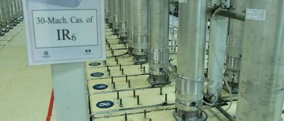 IR-6 uranium enriching centrifuges at an Iranian nuclear facility (file photo)