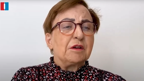 A screengrab of Shirin Ebadi's interview with Iran International's Eye for Iran podcast