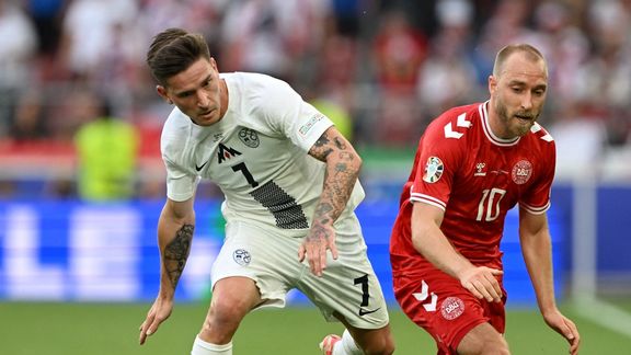 اسلوونی ۱-۱ دانمارک؛ گل اریکسن جبران شد، اولین تساوی یورو رقم خورد