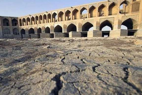 Dry reverbed in the city of Esfahan in central Iran