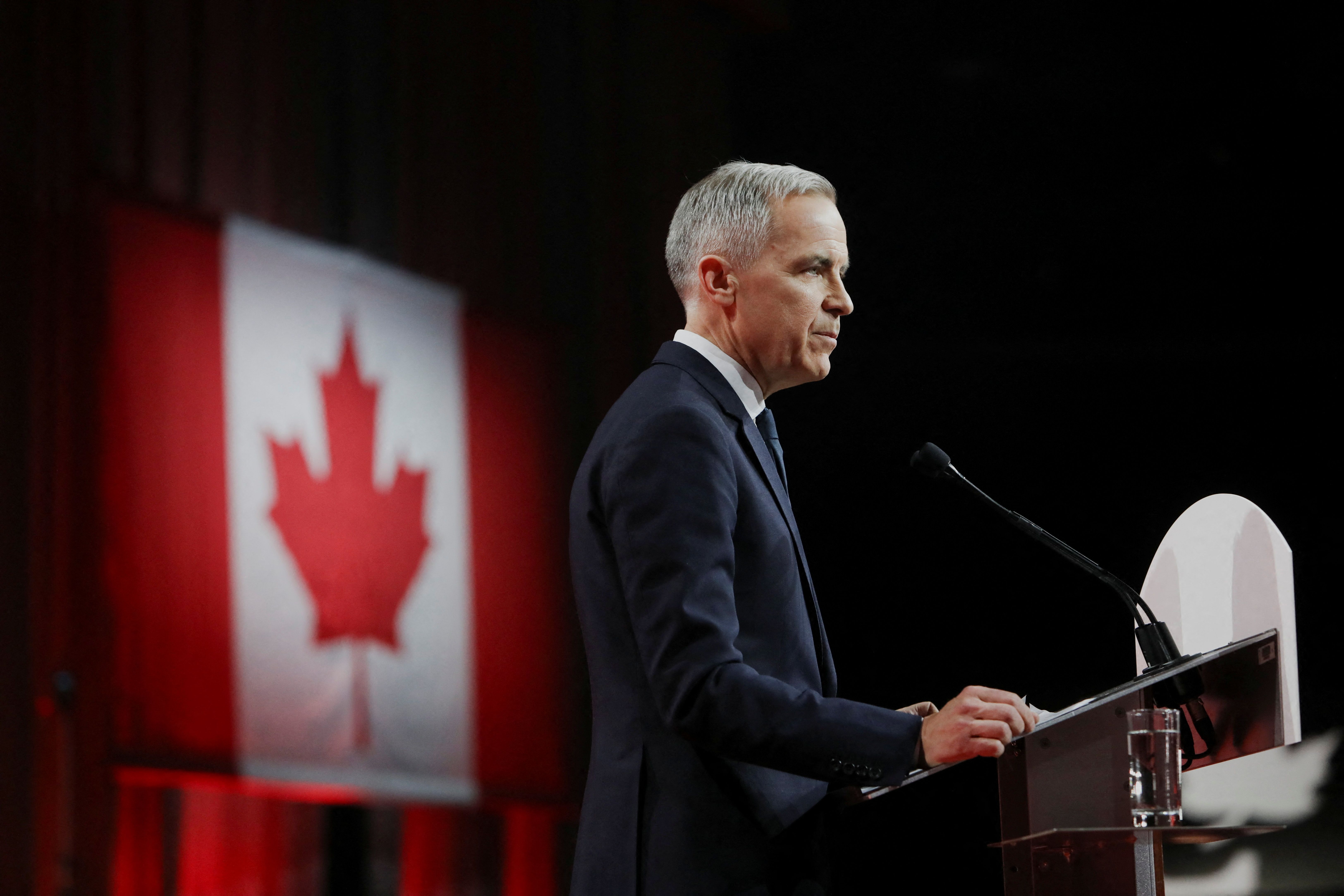 سخنرانی مارک کارنی پس از پیروزی در رقابت برای رهبری حزب لیبرال کانادا در اتاوا، ۹ مارس ۲۰۲۵ 