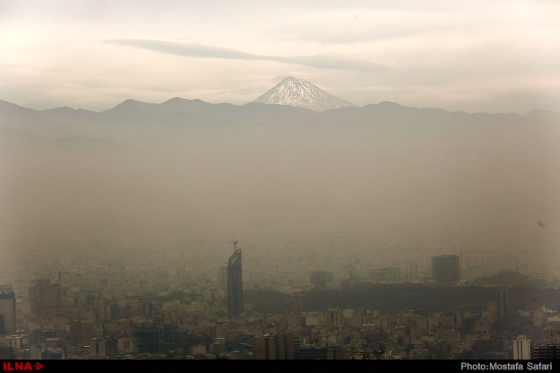 Heavy air pollution hangs over the Iranian capital, Tehran in November. 