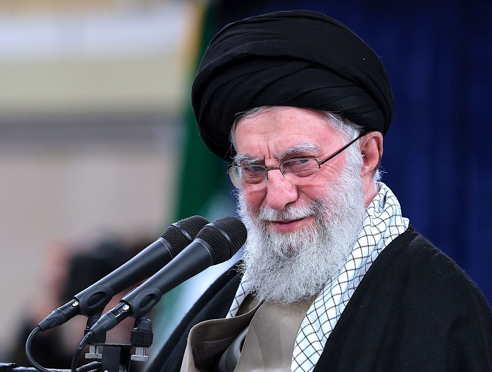Iran's Supreme Leader Ali Khamenei during his meeting with students on March 12, 2025. 