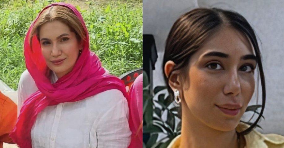 ستاره حیدری (سمت راست) و مرضیه البوغبیش (سمت چپ)