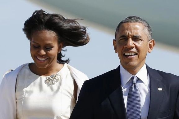 Former US President Barack Obama and first lady Michelle Obama