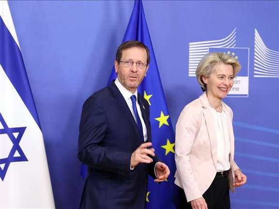 Israeli president Isaac Herzog and European Commission President Ursula von der Leyen in Brussels. January 25, 2023