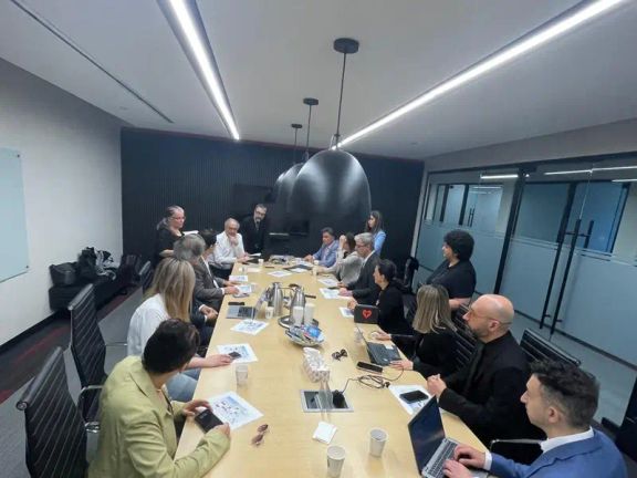 A group of Iranian activists in Canada during a meeting on Iran's threats