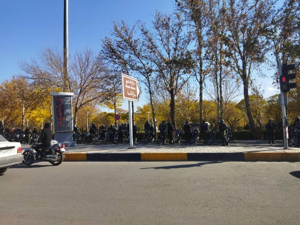 Heavy presence by special riot police in Esfahan. December 3, 2021