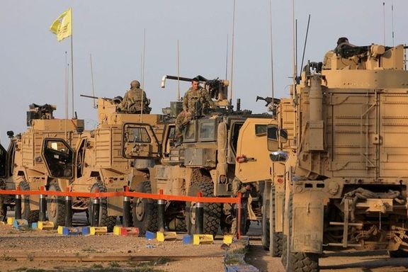 US soldiers guard an oil field in Deir Ezzor Governorate, Syria, March, 2019.