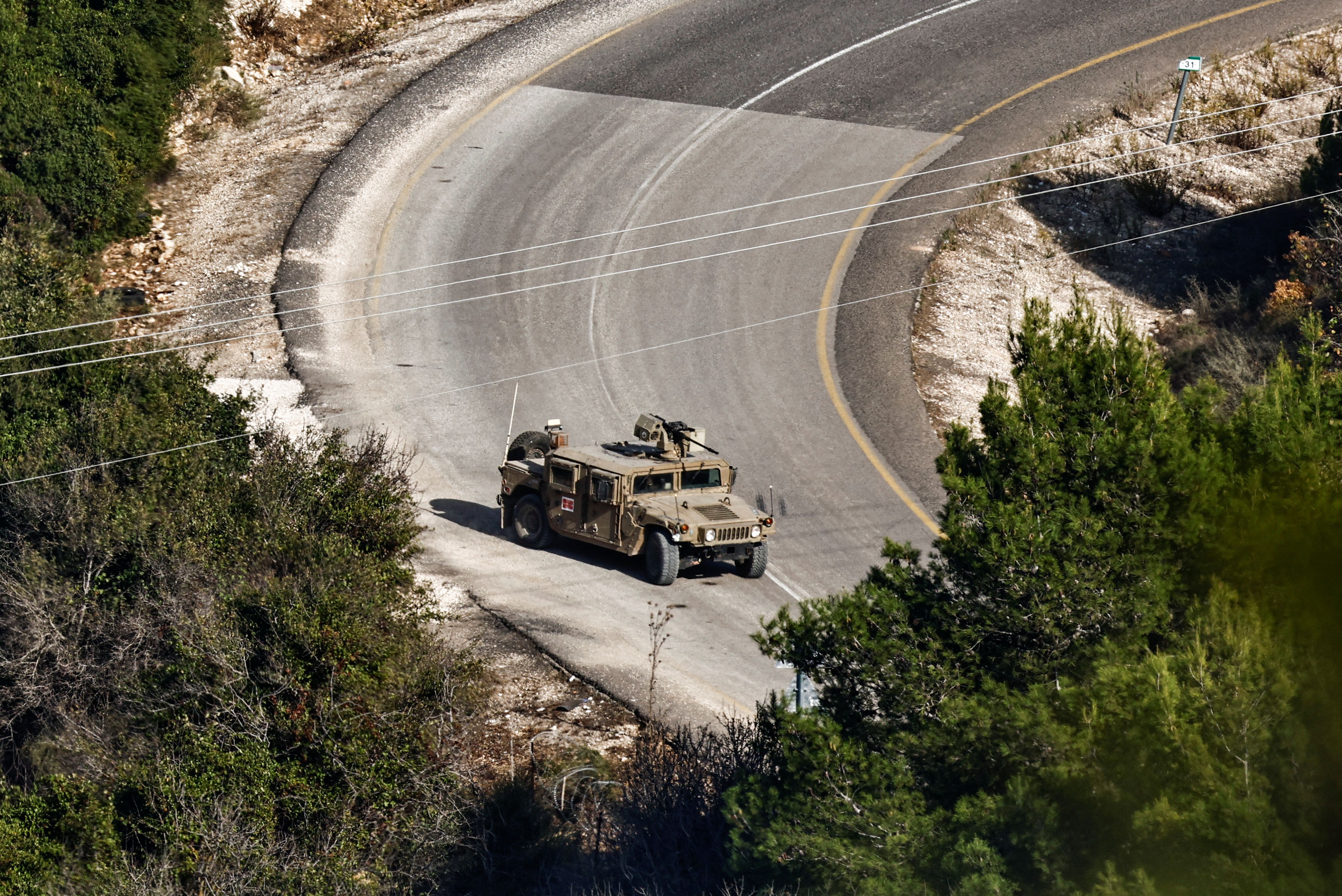 نیروهای ارتش اسرائیل در نزدیکی مرز لبنان، ۲۲ آبان