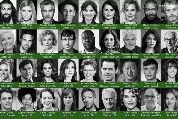 Some of the artists who called for the release of Taraneh Alidousti