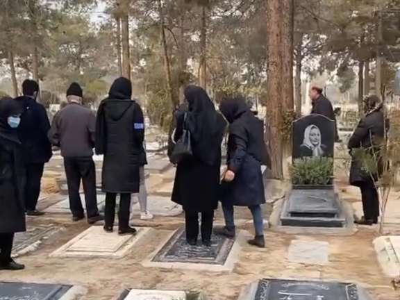 Only a handful of family members was allowed to attend Mohsen Shekari’s heavily guarded burial in Tehran on December 9, 2022.