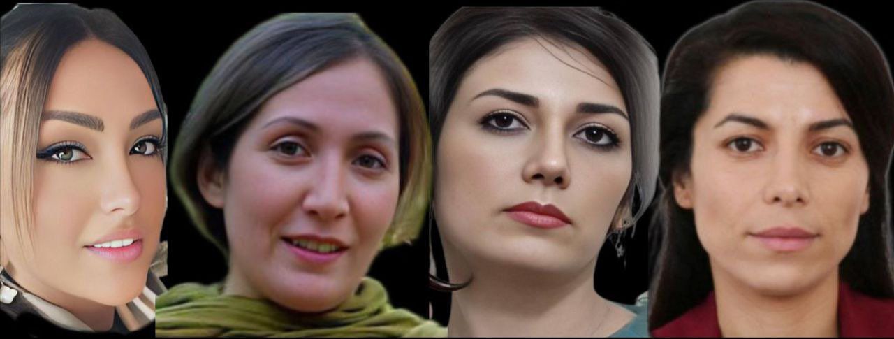 Clockwise from left Nasim Gholami Simiyari, Sharifeh Mohammadi, Pakhshan Azizi, Varisheh Moradi