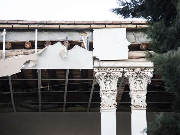 The Chehel Sotun (40 Columns), a 17th century pavilion and garden in Iran's historic city of Isfahan, was damaged in US-Israeli strikes, March 9, 2026