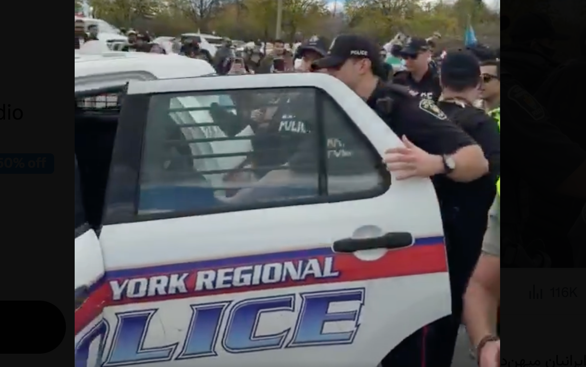 A screen-grab from a video of the incident at Richmond Hill, York, Canada, May 10, 2026