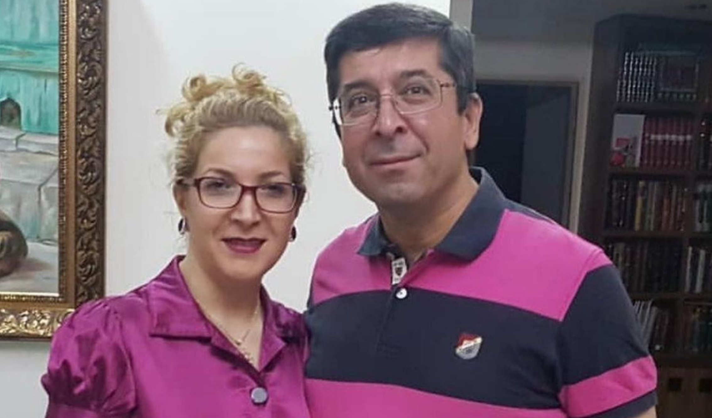 Farzaneh Qarahassanlou with her husband Dr. Hamid Qarahassanlou 