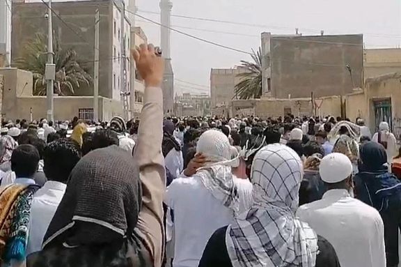 Protests in the city of Zahedan
