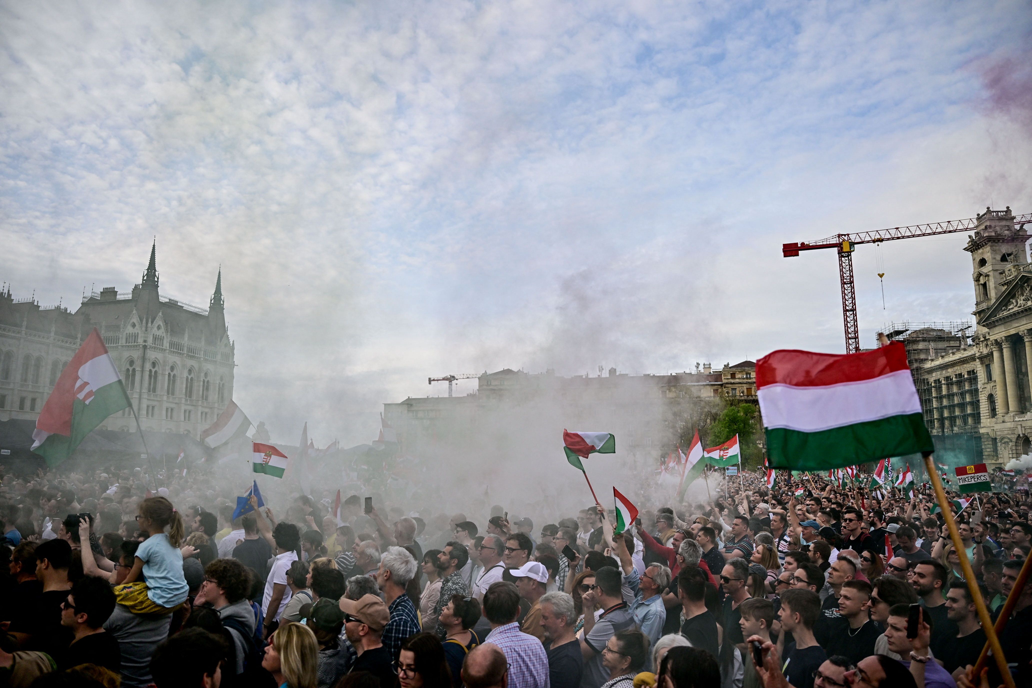 تظاهرات گسترده مردم مجارستان در اعتراض به سیاست‌های دولت این کشور