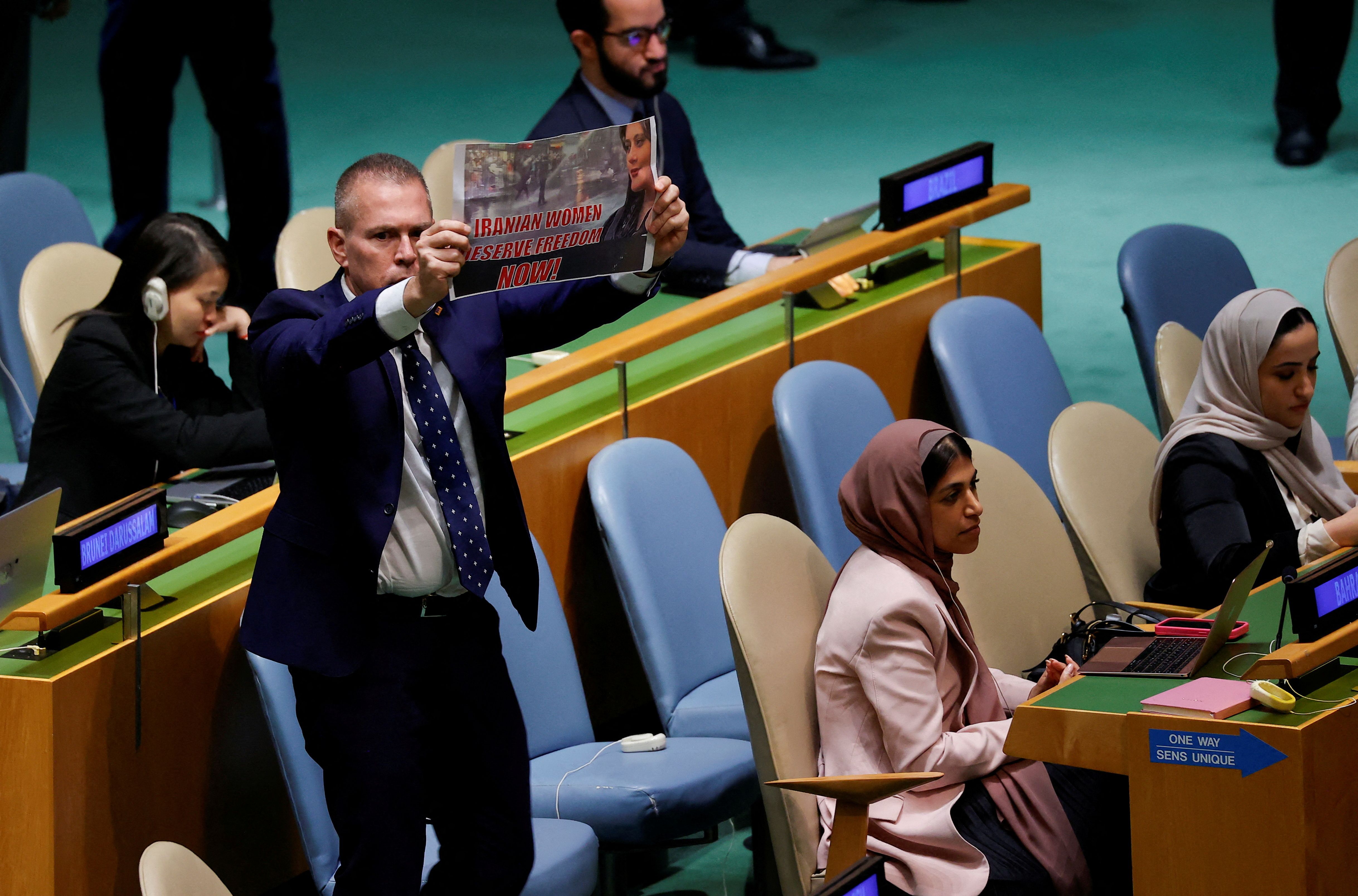 Israel Stages Lone Walkout In Raisi Speech While West Watches