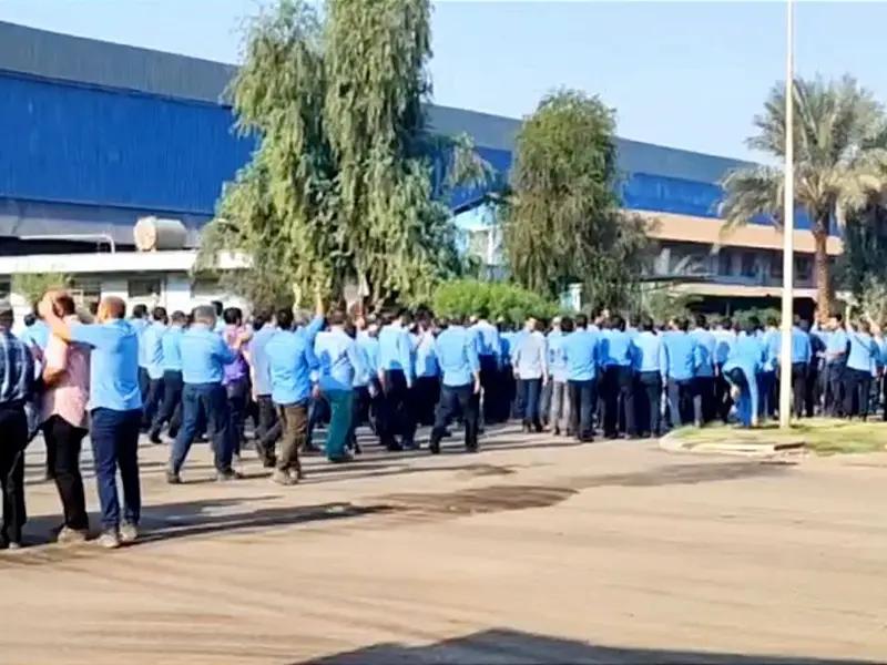 Steel workers protesting on Saturday, December 23, 2023