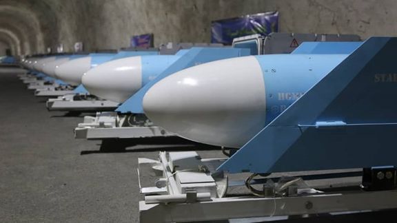 An underground Iranian missile base pictured in March 2021