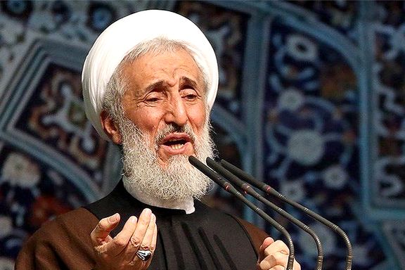 Tehran's Friday prayer Imam Kazem Sediqi delivering his sermon. March 11, 2022