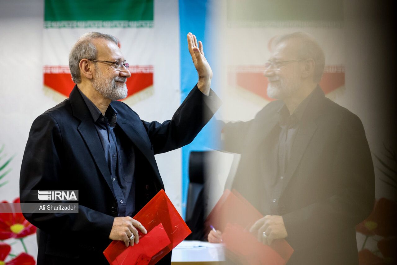 Ali Larijani, former chairman of the parliament of Iran, at the Interior Ministry, in Tehran, Iran May 31, 2024