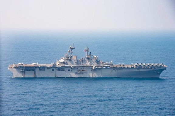The amphibious assault ship USS Essex (LHD 2) transits the Gulf of Oman, Nov. 8, 2021