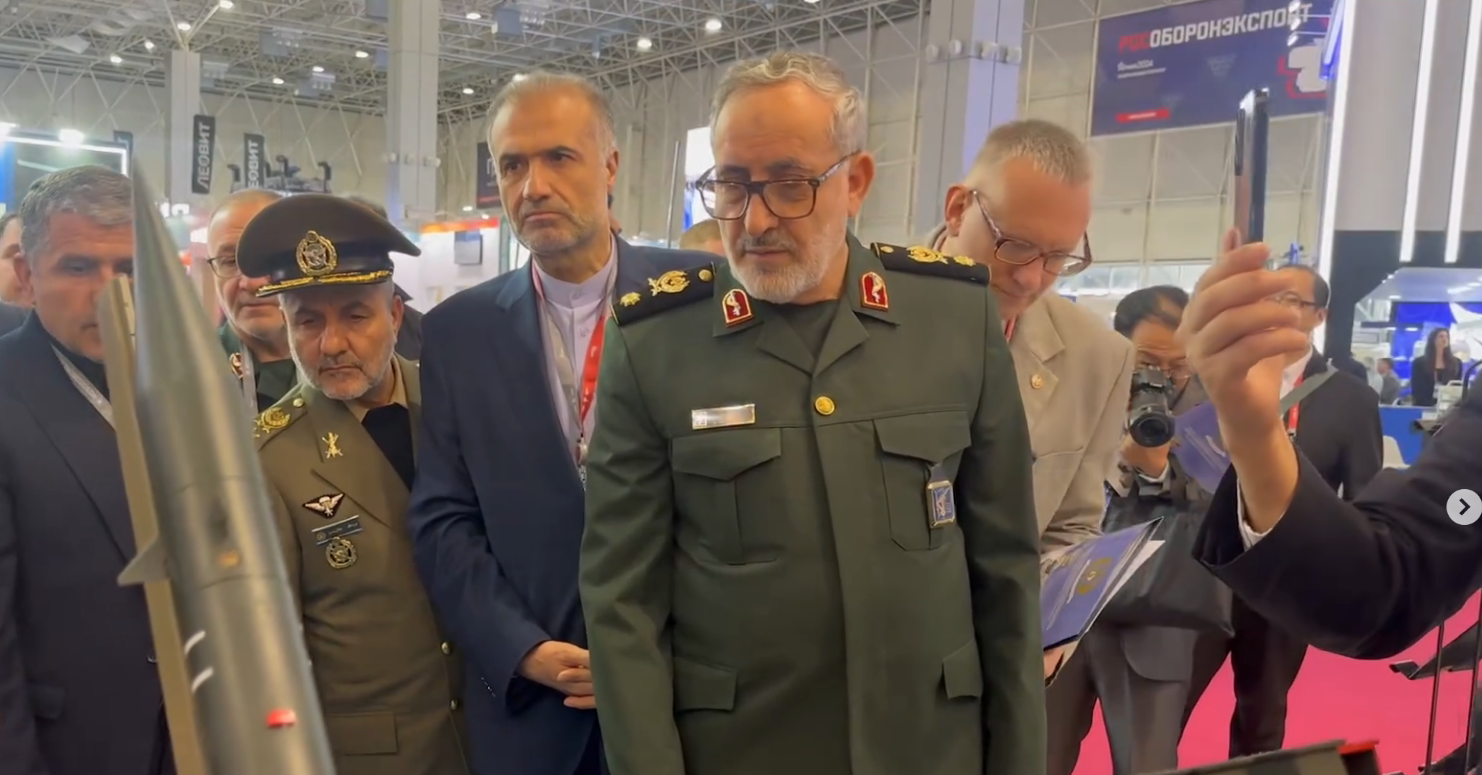 Iranian officials at the International Military-Technical Forum "Army-2024" in Moscow, August 2024.