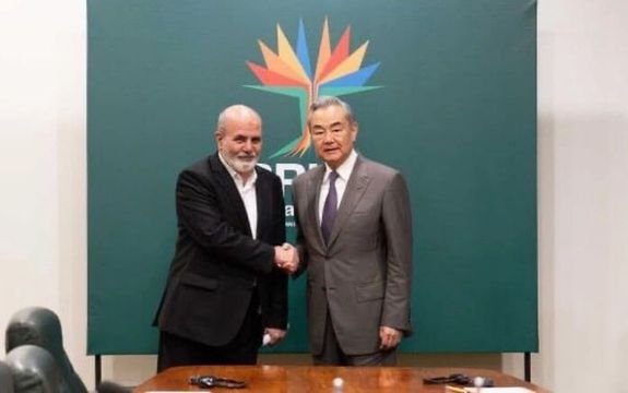 Iran's Ali Akbar Ahmadian and China's Wang Yi
