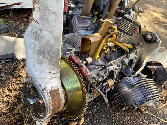The Canadian-made engine of an Iranian Shahed-136 drone shot down over Ukraine. October 6, 2022