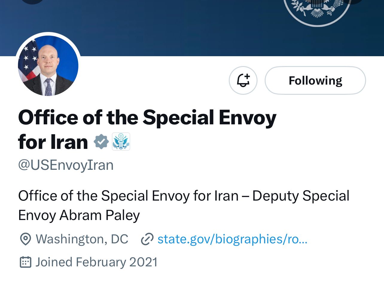 Office Of US Envoy For Iran Breaks Silence
