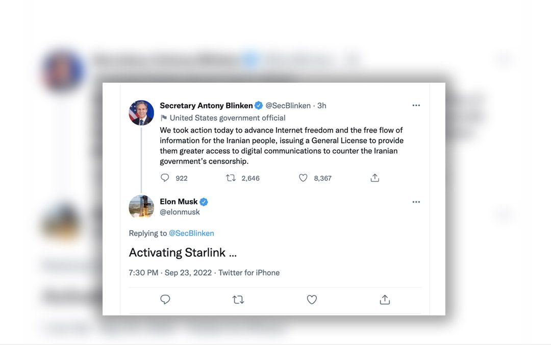 ایلان ماسک در واکنش به صدور مجوز آمریکا: اینترنت استارلینک را در ایران فعال می‌کنم