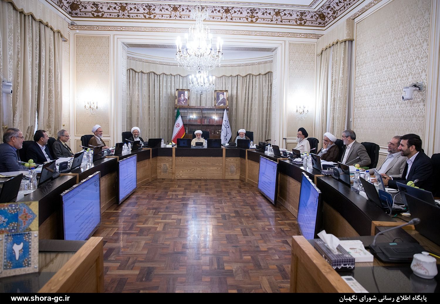 The 12-member un-elected Guardian Council headed by a 97-year old ayatollah.