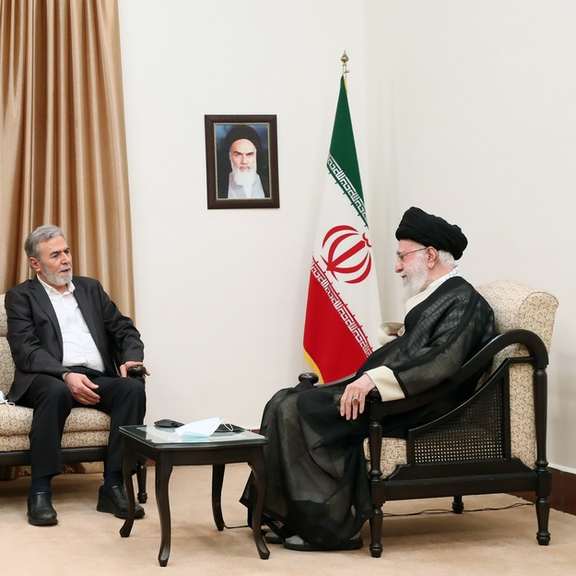 Iran's Khamenei meeting Islamic Jihad leader Ziyad al-Nakhala In Tehran In June 2023