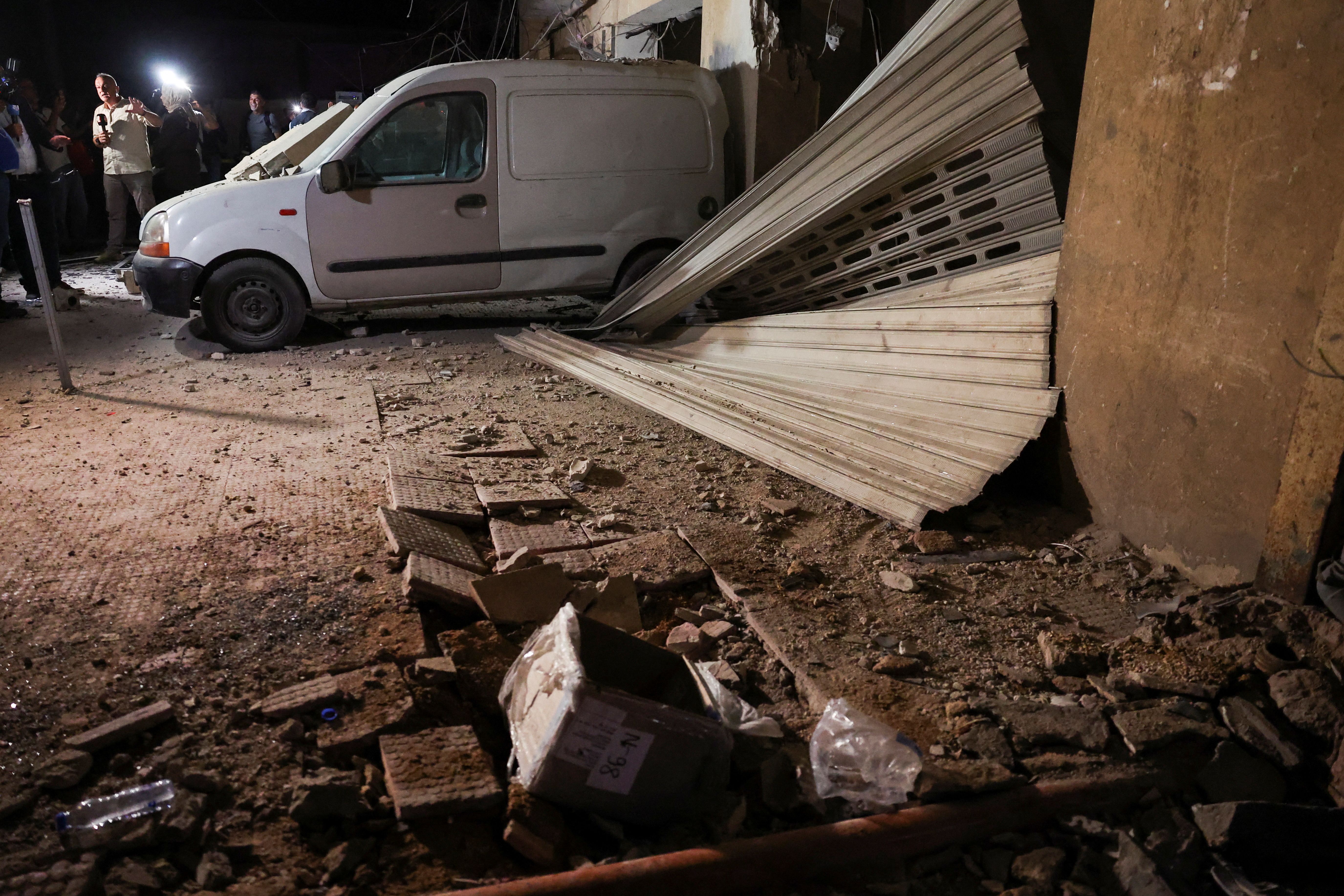 ویرانی‌های به جا مانده از حمله اسرائیل به حومه جنوبی بیروت، دوم مهر