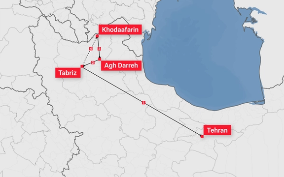 Iran President's Entourage Route, May 19th, 2024