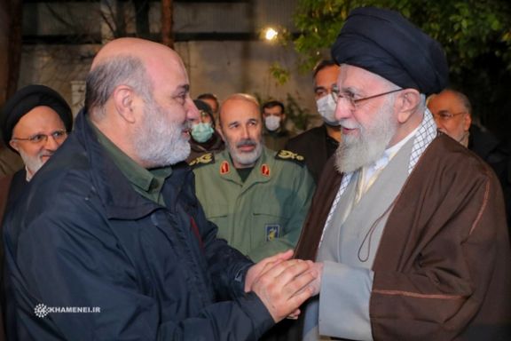 Iran’s Supreme Leader Ali Khamenei (right) and IRGC Quds force general Mohammad Reza Zahedi (undated)