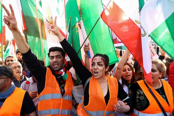 Iranian protest in Berlin, Oct. 22, 2022