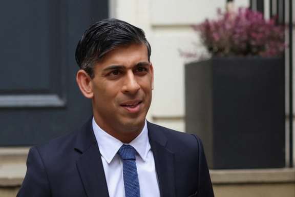 Britain’s Prime Minister Rishi Sunak leaves his campaign headquarters after addressing his supporters, in London, Britain, May 5, 2023.