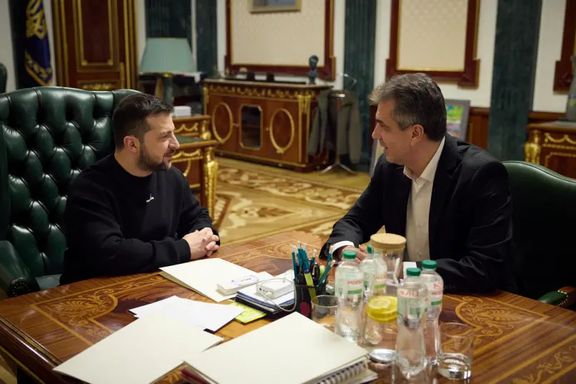 Israeli Foreign Minister Eli Cohen attends a meeting with Ukraine's President Volodymyr Zelenskyy, amid Russia's attack on Ukraine, in Kyiv, Ukraine February 16, 2023.
