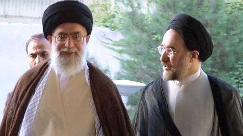 Iran’s ruler Ali Khamenei (left) and former president Mohammad Khatami