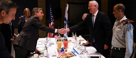 US Secretary of State Antony Blinken with Israeli Defense Minister Benny Gantz. March 27, 2022